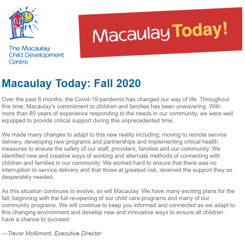 Macaulay Today Fall 2020